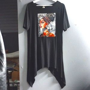 Queen Bee Crystal Embellished T-Shirt Top